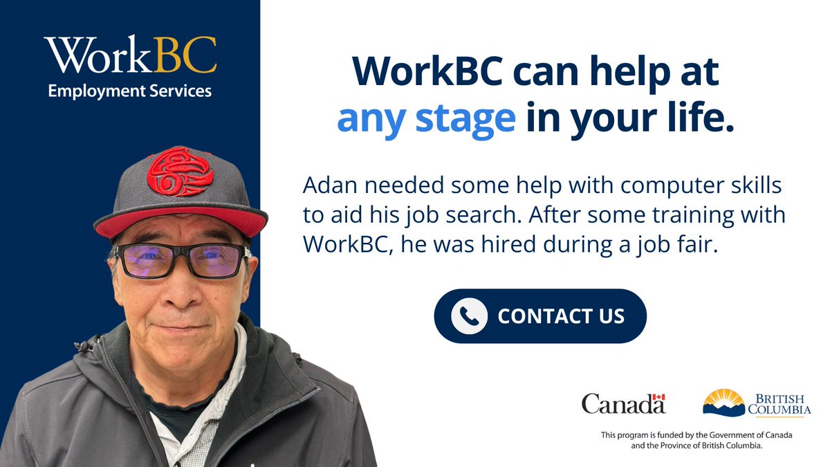 TerraceWorkbc's tweet image. No matter where you are in your employment journey, WorkBC can help. Contact your WorkBC Centre to find out how we can support you to find your next job!
workbccentre-terrace.ca
#WorkBC #HereToHelp #WorkBCCentre