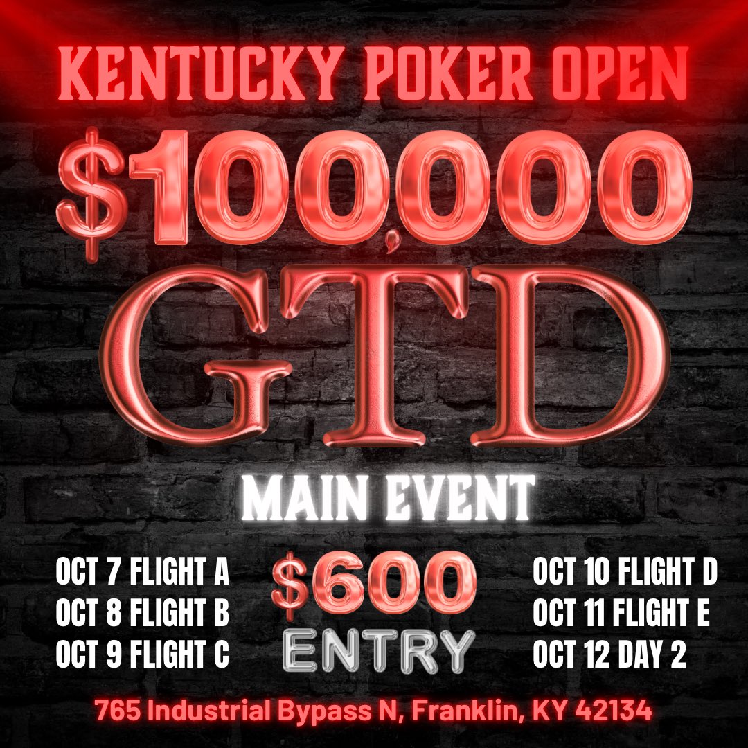 It's Main Event Day at The Barrel!

The first of five $100,000 Main Event flights begins today.  

Here's the entire schedule for today Tuesday October 7th. 

2:00pm: Doors open for event registration and cash games. The Early Bird Promo will be in effect until 3pm. The Pocket