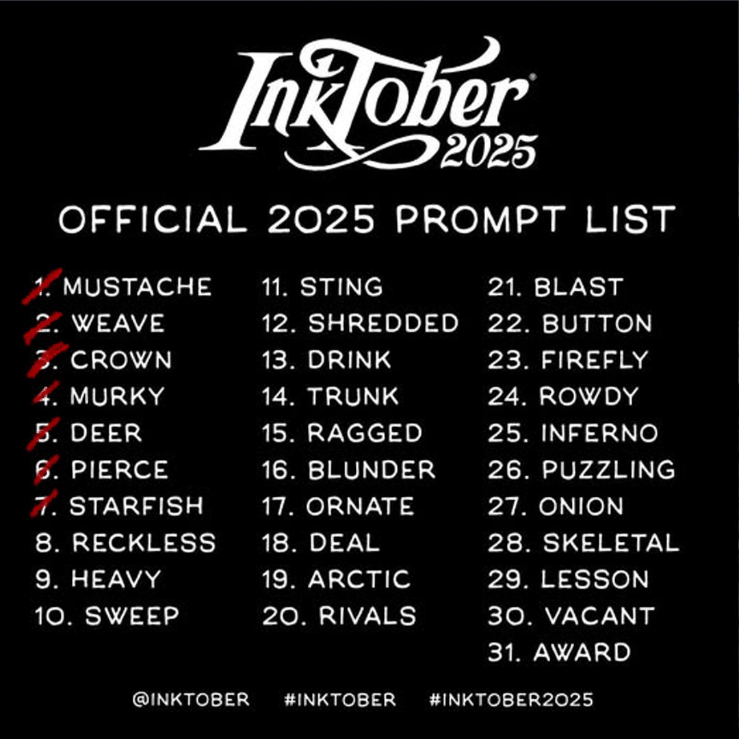 This was honestly just an excuse to try drawing water👀 How do we think it turned out?
Inktober day 7: starfish
#Inktober  #Inktober2025  #inktober2025day7