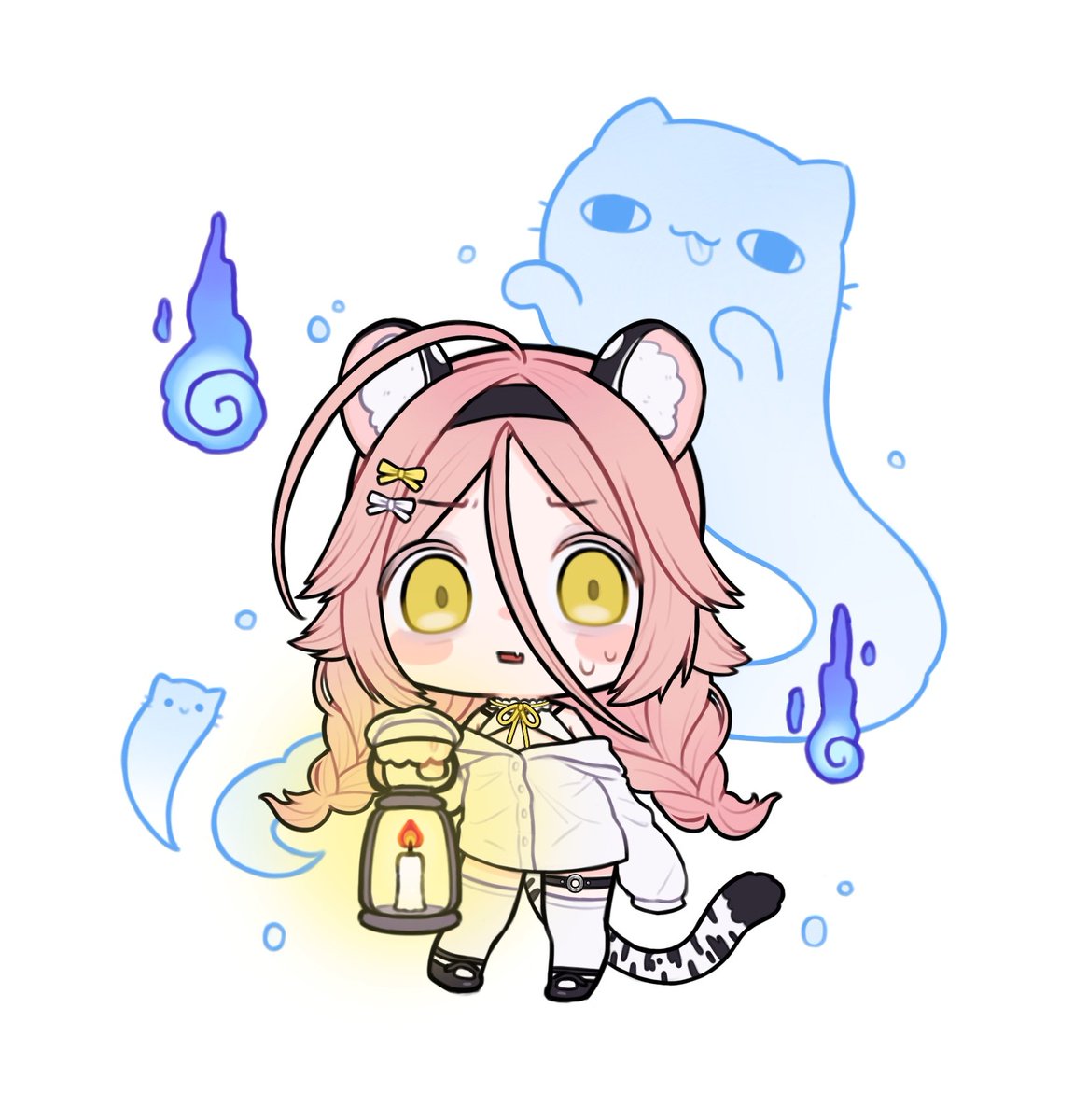 Passend zum spooky Monat~

<a href="/cheisaur/">chei 🦖🎀</a> thank you so much she turned out super cute🩷💛