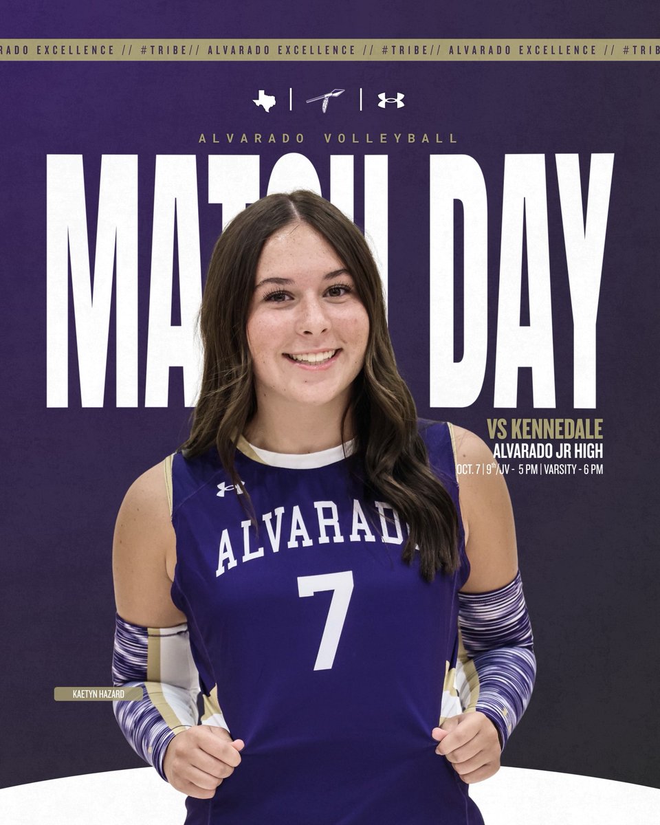 🏹🏐 GAME DAY 🏐🏹

📆 10.7.25
🆚 Kennedale
🕑 9th/JV- 5 PM | Varsity 6 PM
📍 Alvarado High School

It’s Game Day for Lady Indian Volleyball! Show up &amp; be loud. Go, Lady Indians!

#AlvaradoExcellence #TR1BE