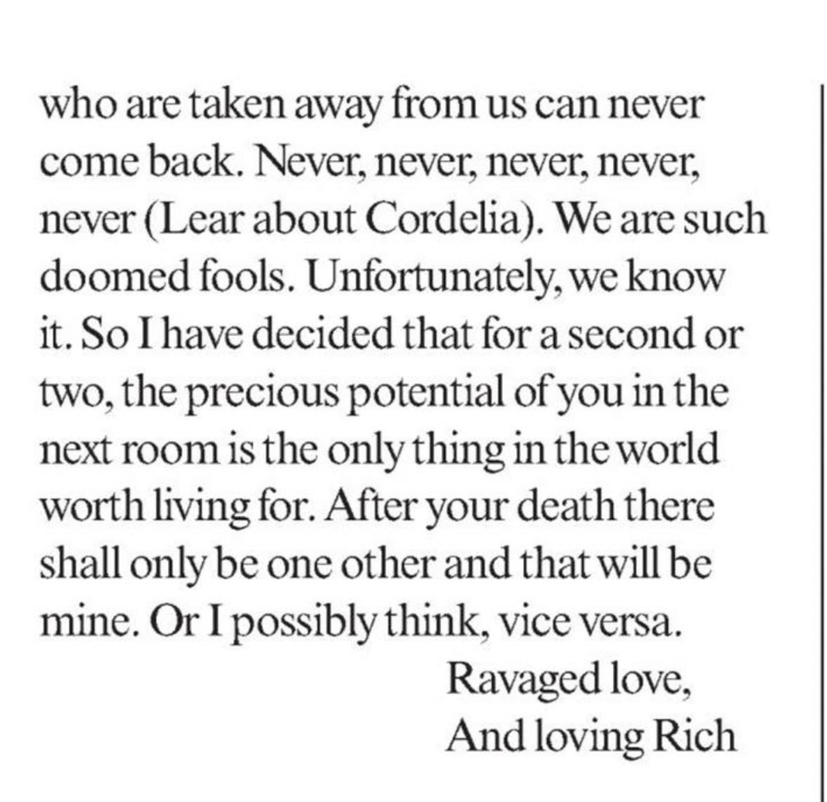 unfortunately for everyone, I literally cannot stop thinking about this letter richard burton wrote Elizabeth taylor