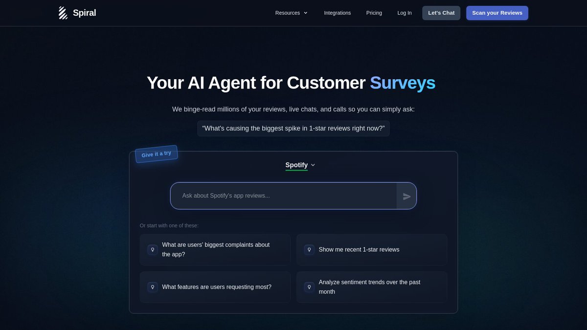automate_tweak's tweet image. Transform customer feedback into actionable insights with AI-powered analysis! Streamline responses to improve user experiences and drive satisfaction seamlessly. 📈 #CustomerExperience #Spiral automateandtweak.com/tool/spiral/