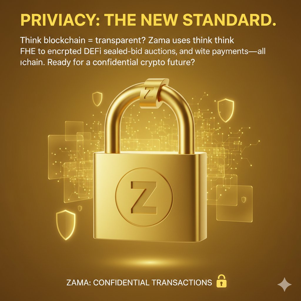 Think blockchain = transparent?

Think again. Zama uses FHE to enable encrypted DeFi, sealed-bid auctions, and private payment all onchain. 🚀

Is Fully Homomorphic Encryption (FHE) the missing link for mainstream crypto adoption? Comment YES or NO.

#ZamaCreatorProgram