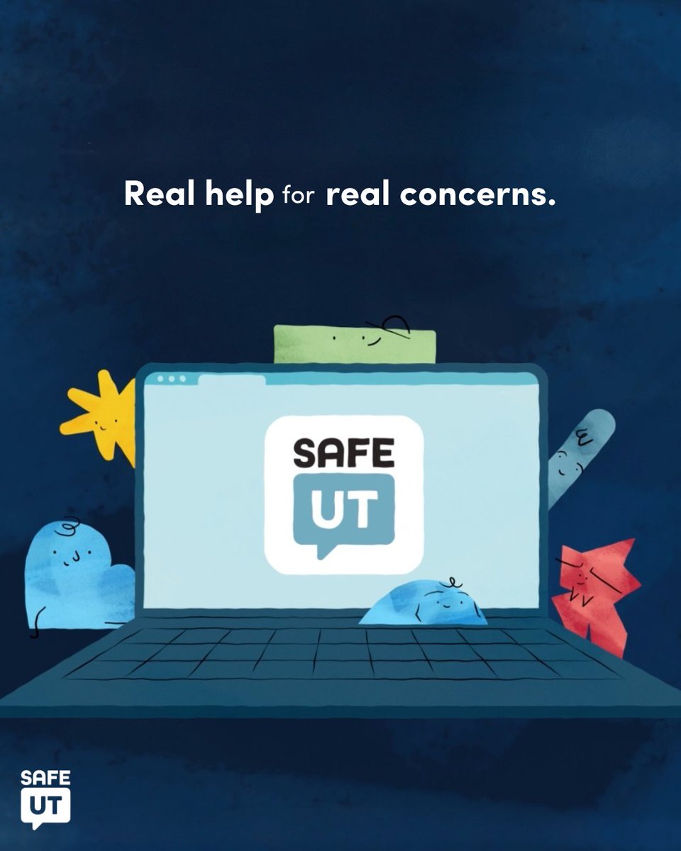 Whatever you’re going through, you don’t have to do it alone. SafeUT counselors are here to talk about any sized problem, any time 💙

Visit SafeUT.org to chat with a SafeUT counselor online, or download the app.