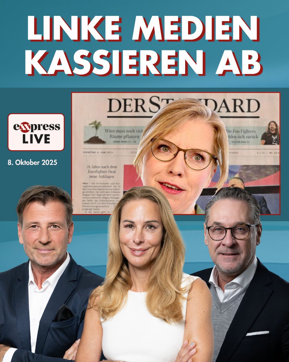⏰Morgen, ab 7:30 Uhr live bei exxpressLIVE: Gewessler-Skandal – Millionen an Standard &amp; Falter: PR-Kampagne oder grüne Medienförderung? EU-Chatkontrolle – größter Überwachungsangriff der Union? Und: SPÖ im Chaos – Babler gegen Marterbauer, der Koalitionskrach spitzt sich zu. Im