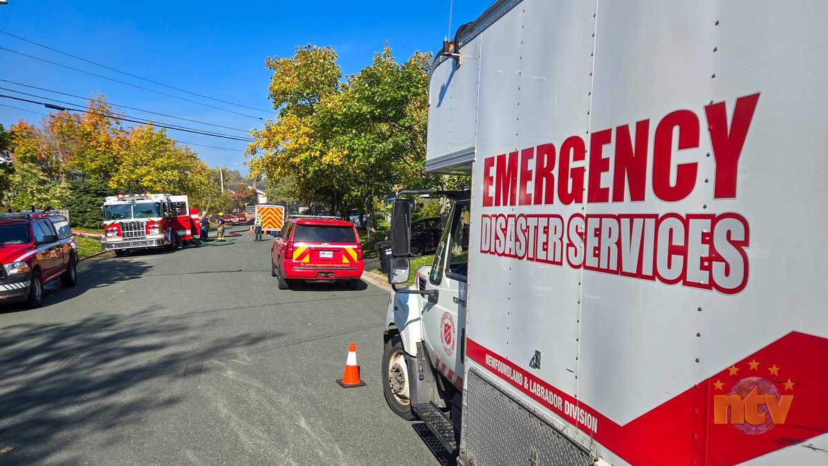 Firefighters remain on the scene of a stubborn and devastating fire at an apartment building on Simms Street in St. John's. Fire remains burning between multiple layers of roofing, and as a result the building is being torn down.

#nltraffic <a href="/NTVNewsNL/">NTV News</a>