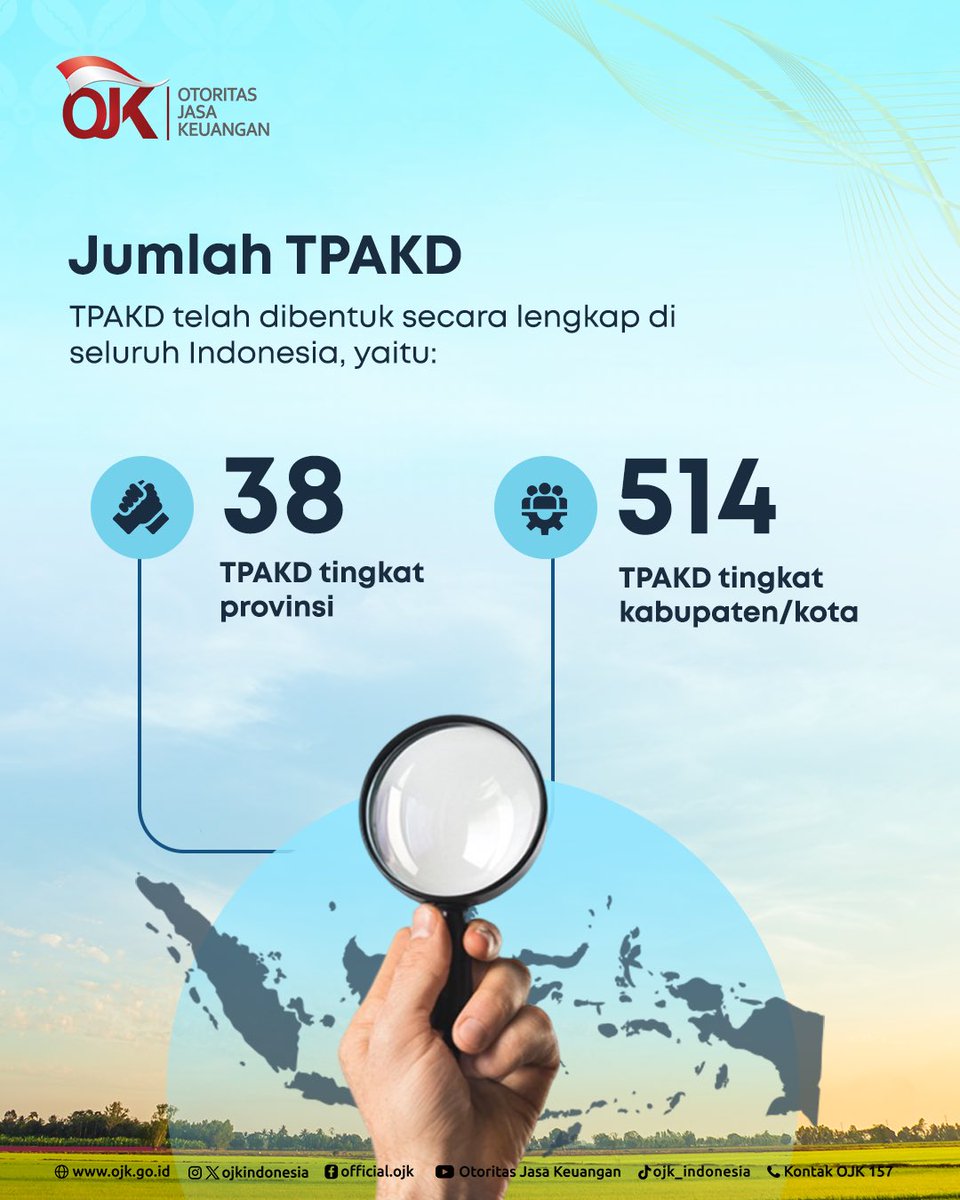 ojkindonesia's tweet photo. Yuk kenal lebih dekat dengan TPAKD di postingan ini ππ»
#OJKIndonesia #Keuangan #TPAKD #Prokaktif #Kolaboratif #SetahunBerdampak https://t.co/38vUBZlN8v