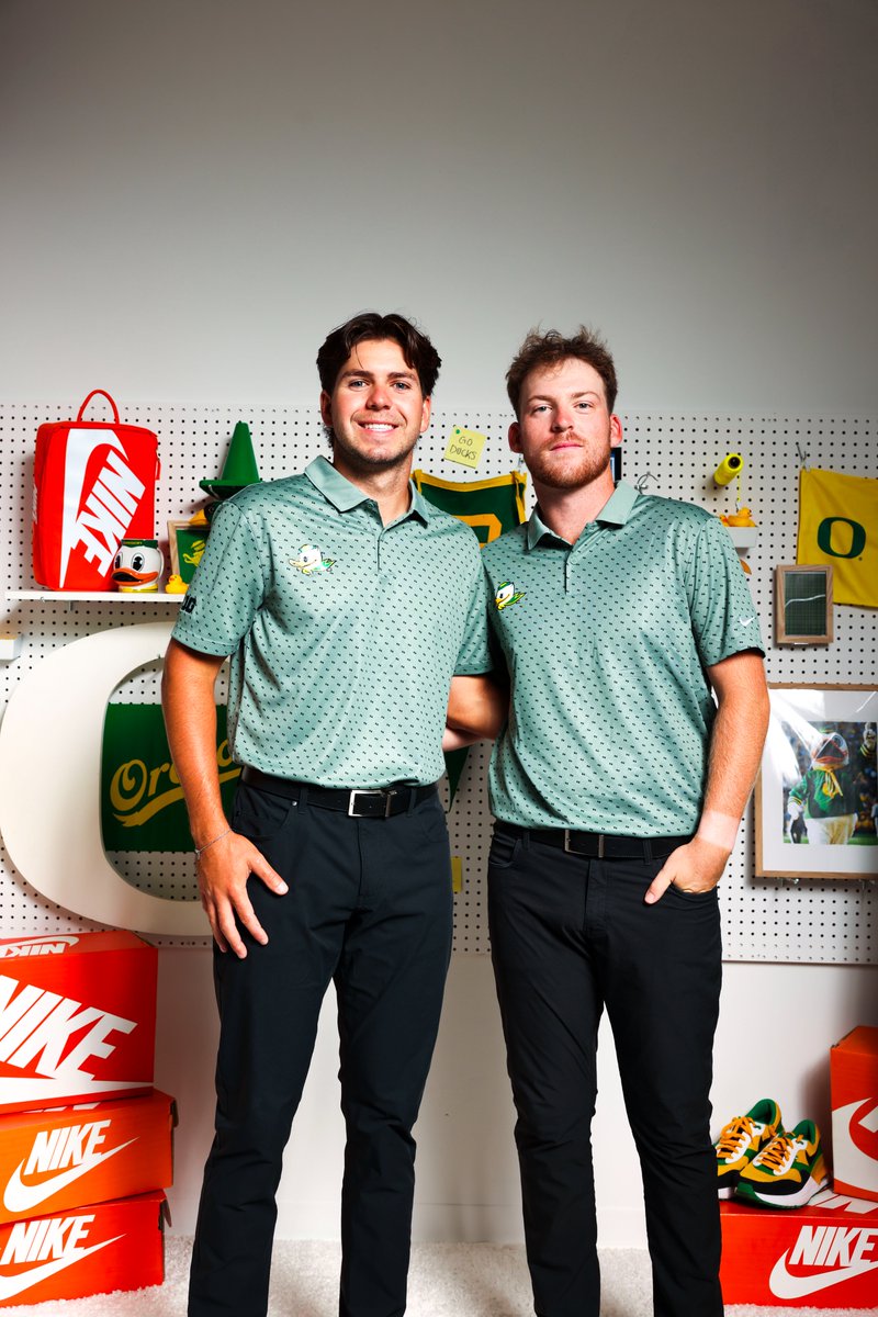 OregonMGolf's tweet photo. Jay Gould-Healy and Aiden Krafft put two points on the board for Oregon in Round 1. 

#GoDucks https://t.co/1zYJqx1GhC