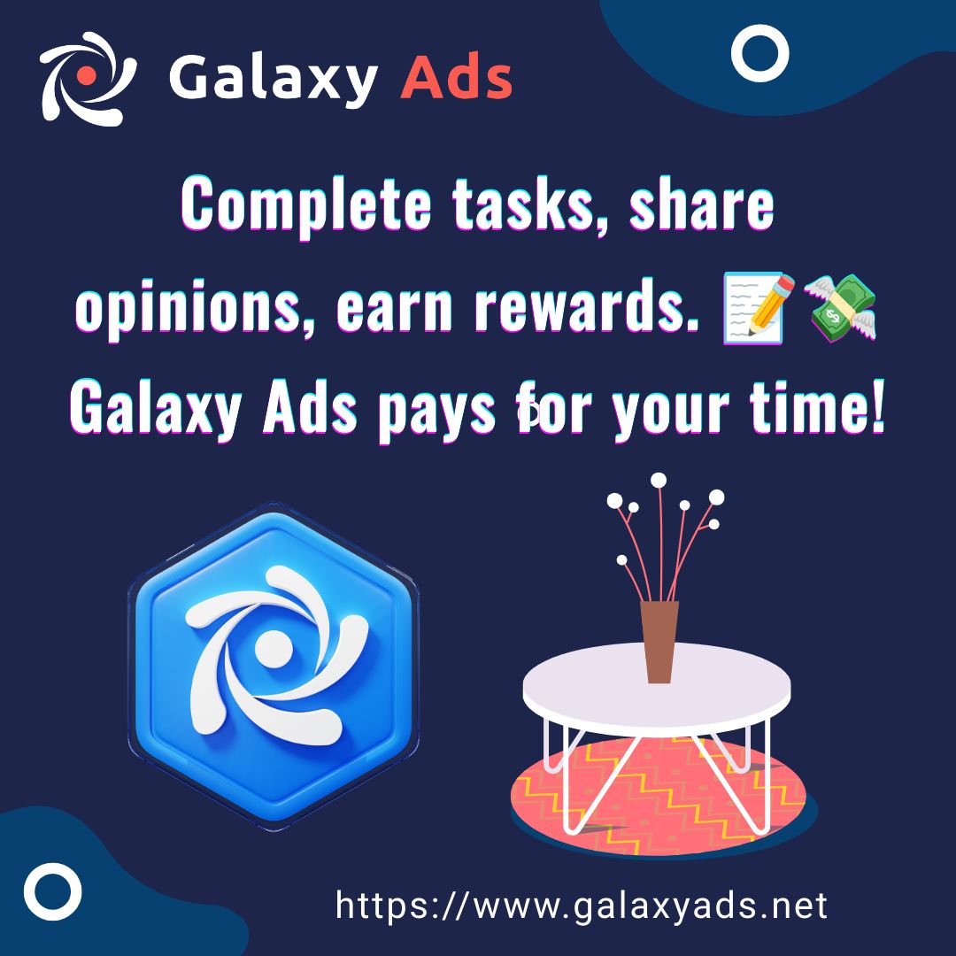 galaxycashin's tweet photo. Galaxy Ads - Online surveys, offers, tasks and offerwalls
Complete tasks, share opinions, earn rewards. 📝💸 Galaxy Ads pays for your time!
Join Now at https://t.co/8BMIi0E2zE

#GalaxyAds #TaskRewards #SurveyEarnings #EarnOnline #SmartSideHustle https://t.co/RSNSs04uv1