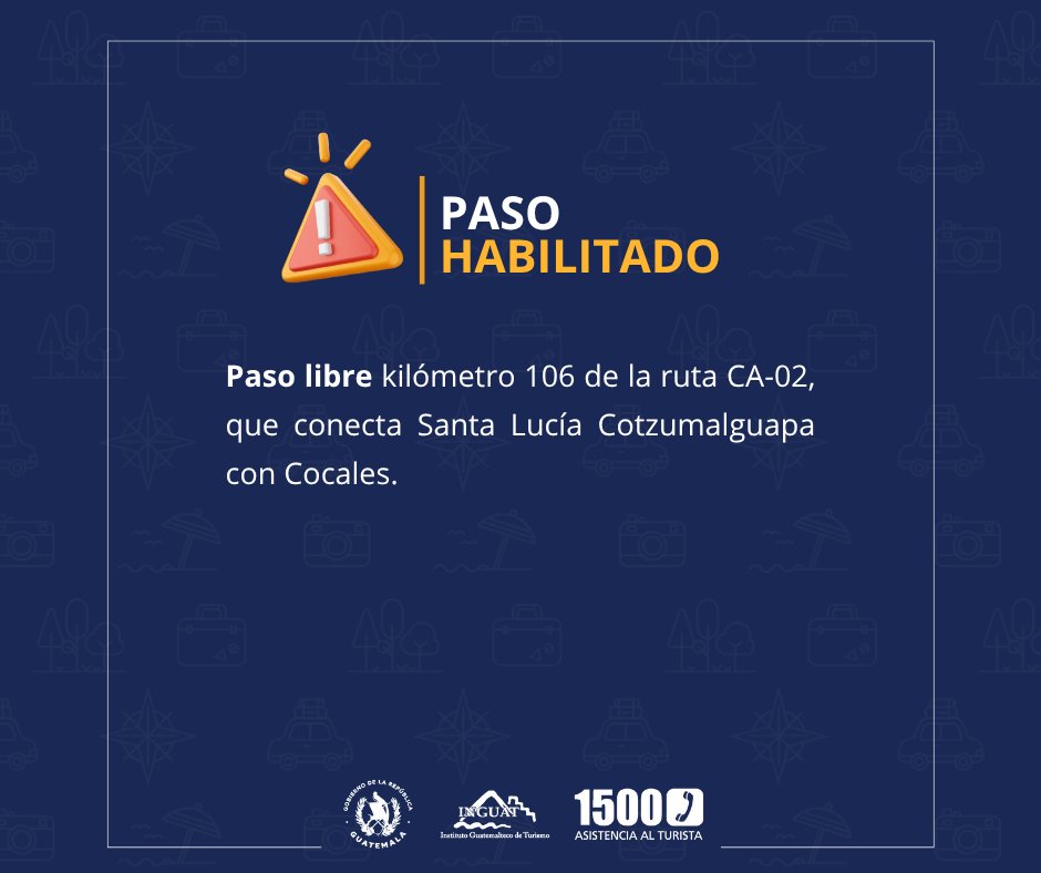 🚨🚗 ¡Paso libre! Toma nota de la siguiente información.

#Asistur1500