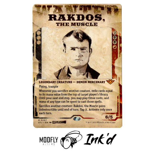 Modflyalters's tweet image. Butch Cassidy Rakdos, the Muscle!
Not for sale.