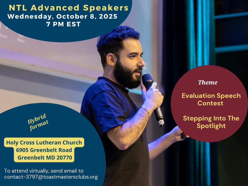 TM_JMERS's tweet image. UPDATE: NTL Advanced Speakers is excited to announce that a member of the District 36 Trio will speak at our October 8 meeting about the new changes in the Pathways learning experience! Come learn tips to get the most benefit from these updates!
More at ntladvanced.toastmastersclubs.org