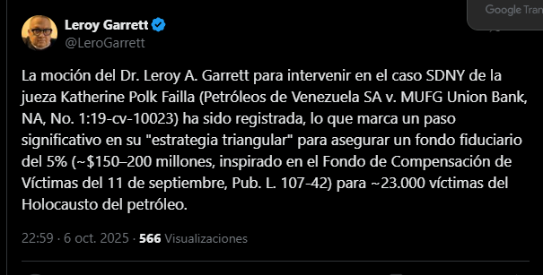 sanchezac1961's tweet image. El impresentable Leroy Garrett continua accionando en las cortes norteamericanas con los dineros que regularmente le enviaba Petro Amigos Venezuela. #SCOTUS #DelawareCourt #Citgo #JudgeLeonardStark #JudgeJenniferHall #OFAC #CIDH #JudgeKatherinePolk #Crystallex #PetroAmigos