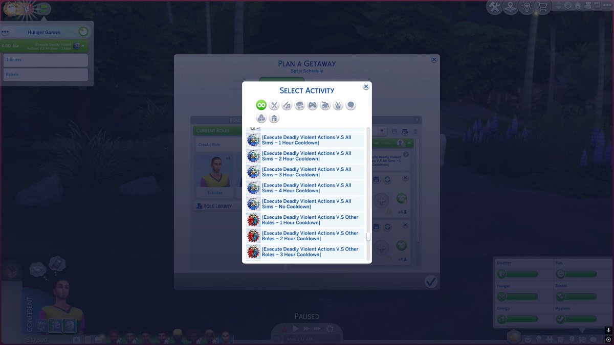 SacrificialMods's tweet image. I ended up creating 33 getaway activities for the Extreme Violence mod: Deadly, Non-Deadly, and Steal Money. 📋☠️
Each has different targets and cooldown times to fit your perfect getaway plans/ideas. 
I also put all of them at the bottom of the activities list so that they don&apos;t…