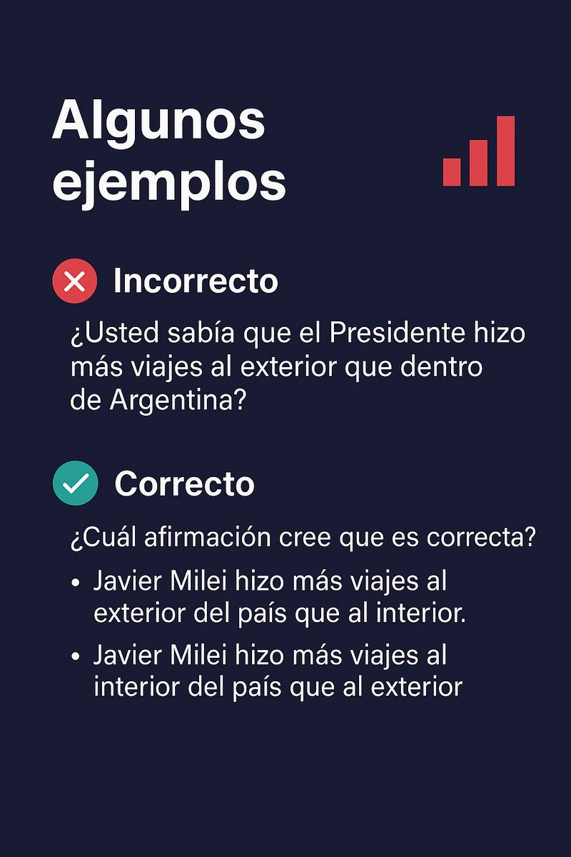 📊 Cómo hacer preguntas de encuesta sin caer en sesgos

Formular correctamente una pregunta es clave para obtener datos confiables. Una redacción tendenciosa puede distorsionar la opinión de los encuestados y, por lo tanto, afectar la calidad de los resultados.