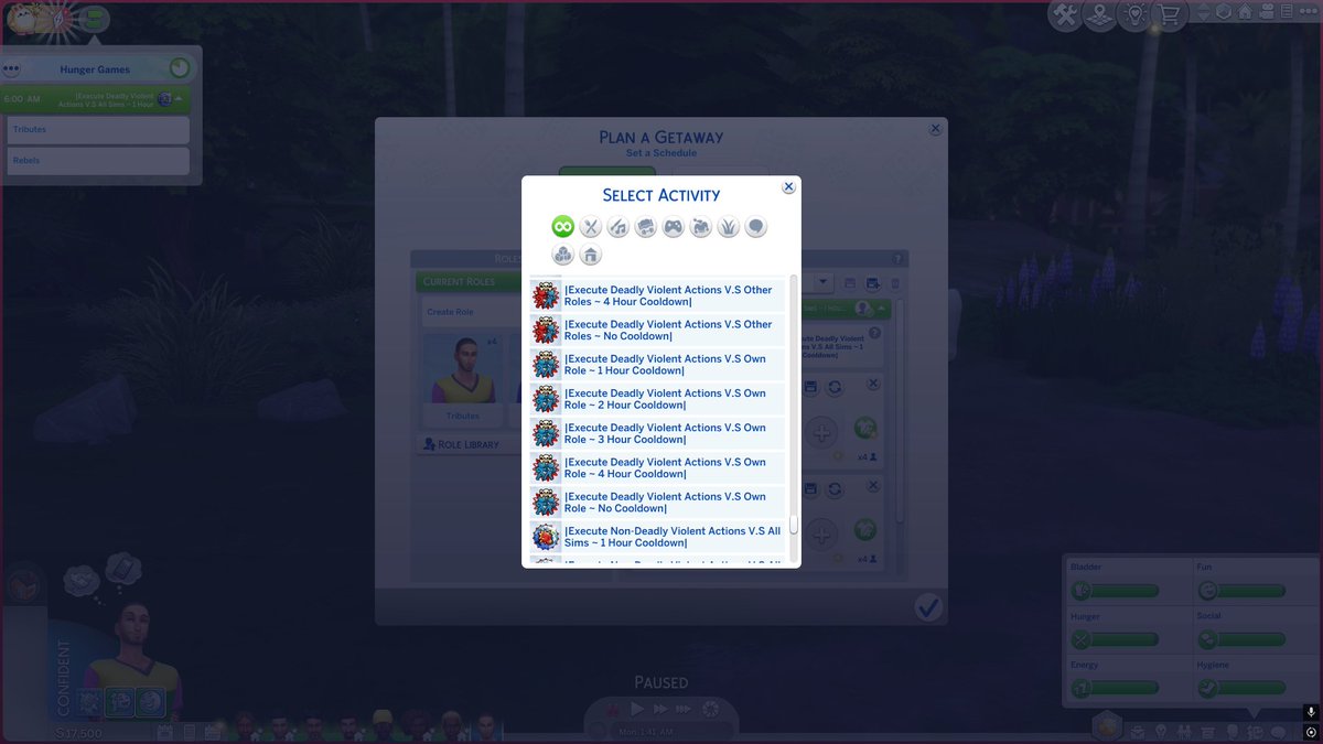 SacrificialMods's tweet image. I ended up creating 33 getaway activities for the Extreme Violence mod: Deadly, Non-Deadly, and Steal Money. 📋☠️
Each has different targets and cooldown times to fit your perfect getaway plans/ideas. 
I also put all of them at the bottom of the activities list so that they don&apos;t…