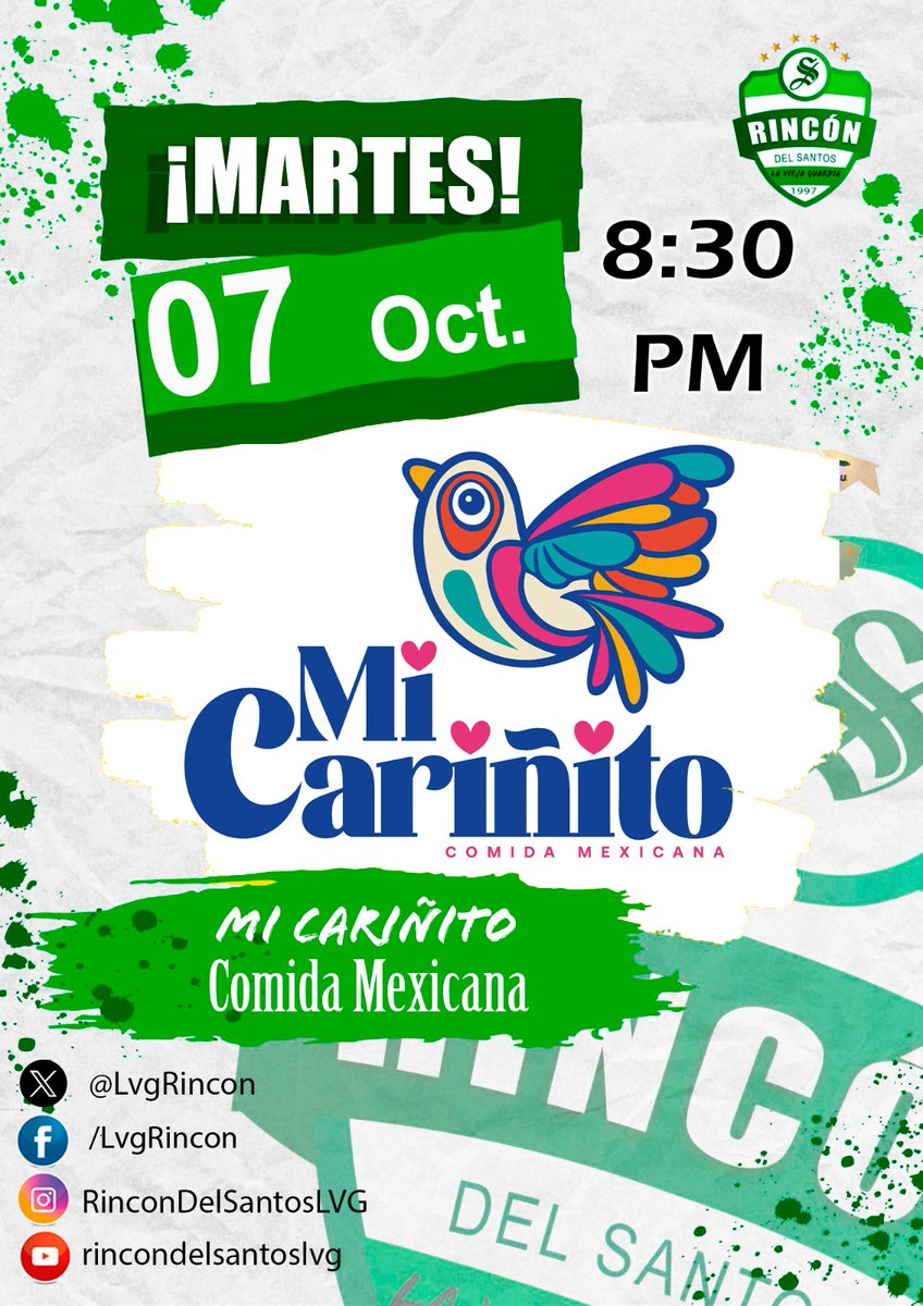 Una buena, una mala
La mala, perdió <a href="/ClubSantos/">Club Santos</a> (Otra vez).
La buena, hoy estaremos en MI CARIÑITO COMIDA MEXICANA.
Nuestro amigo <a href="/GabrielPalmeros/">Gabriel Palmeros</a> nos hizo el honor de invitarnos para hablar de lo que fue el partido vs América
Gasolina One, contra esquina de Chichota,  Periférico