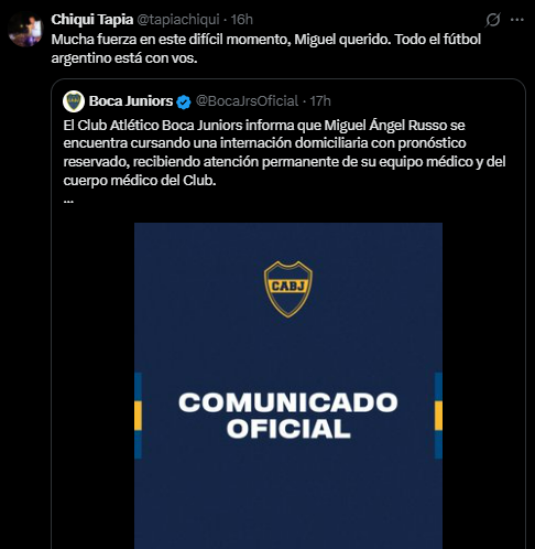 la12tuittera's tweet photo. ⚽️El mundo del fútbol, con MIGUEL ÁNGEL RUSSO. https://t.co/anHAHO6qaq