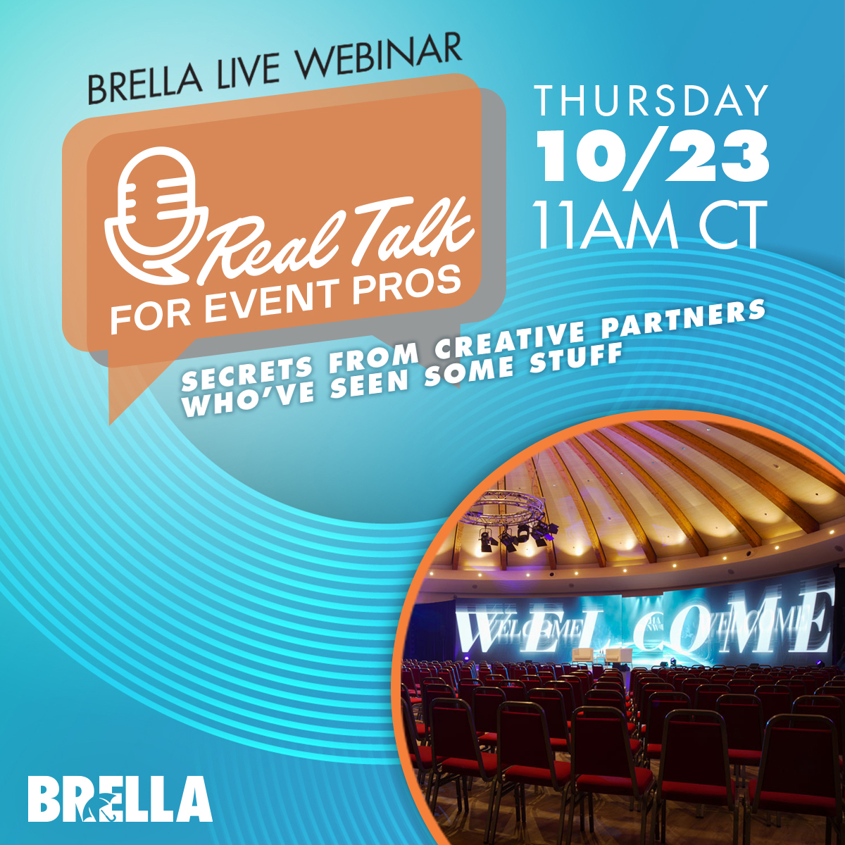 📢“Real Talk for Event Pros” is back!📢

Join Brella’s Senior Event Strategist, Mark Mallchok, CMM, along with Erin Abbott (<a href="/yamagroup/">YAMA Group</a>) and Amy Gattoni (Pinnacle) as they dive into the overlooked parts of meeting planning and creative integration.
zoom.us/webinar/regist…