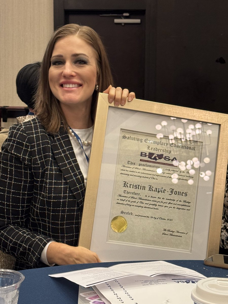 CariBuehler's tweet photo. So proud to celebrate my dear friend Dr. Kristin Kaple-Jones for being recognized by @BASA_Supt for Exemplary Educational Leadership!

Her dedication, innovation, and unwavering commitment to students and staff make her an incredible leader and colleague. 💙 https://t.co/iA2WLORMh5