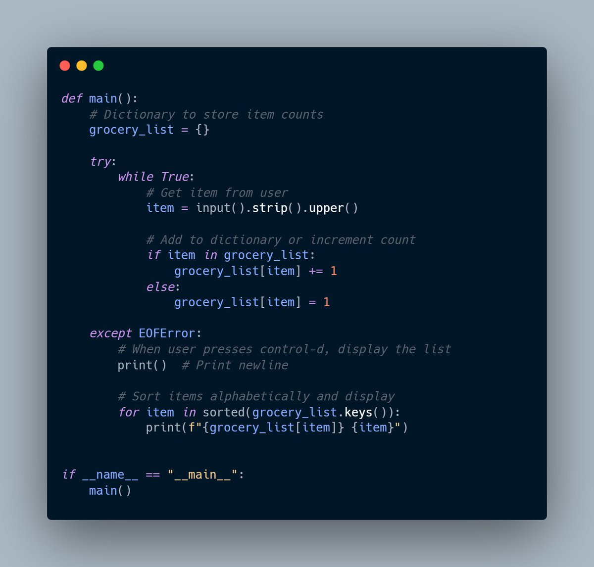 AryanBogam's tweet image. 💻 Day 99/300 of #300DaysOfCode
Relearned and resolved the Grocery problem from CS50P Week 3 🛒✅
Today was about reinforcing understanding and keeping the streak strong 💪
#Python #CS50 #100DaysOfCode #BuildInPublic #Consistency