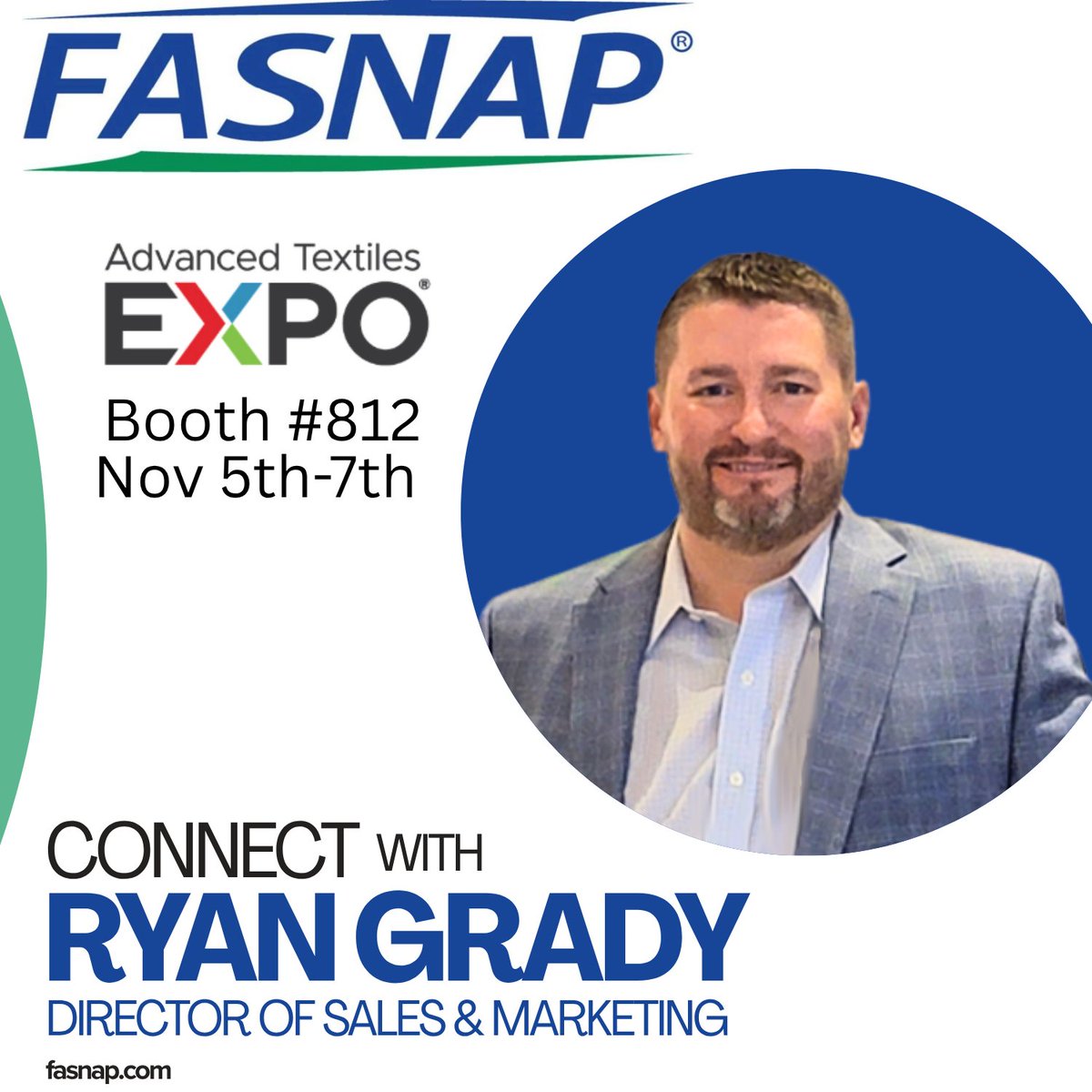Connect with Ryan Grady at the 2025 <a href="/ATA_Textiles/">Advanced Textiles Association</a> Expo in Indianapolis, Nov. 4 - 7, 2025!
Register now! - advancedtextilesexpo.com/register/
#Fasnap #ATAExpo #fasteners #upholstery