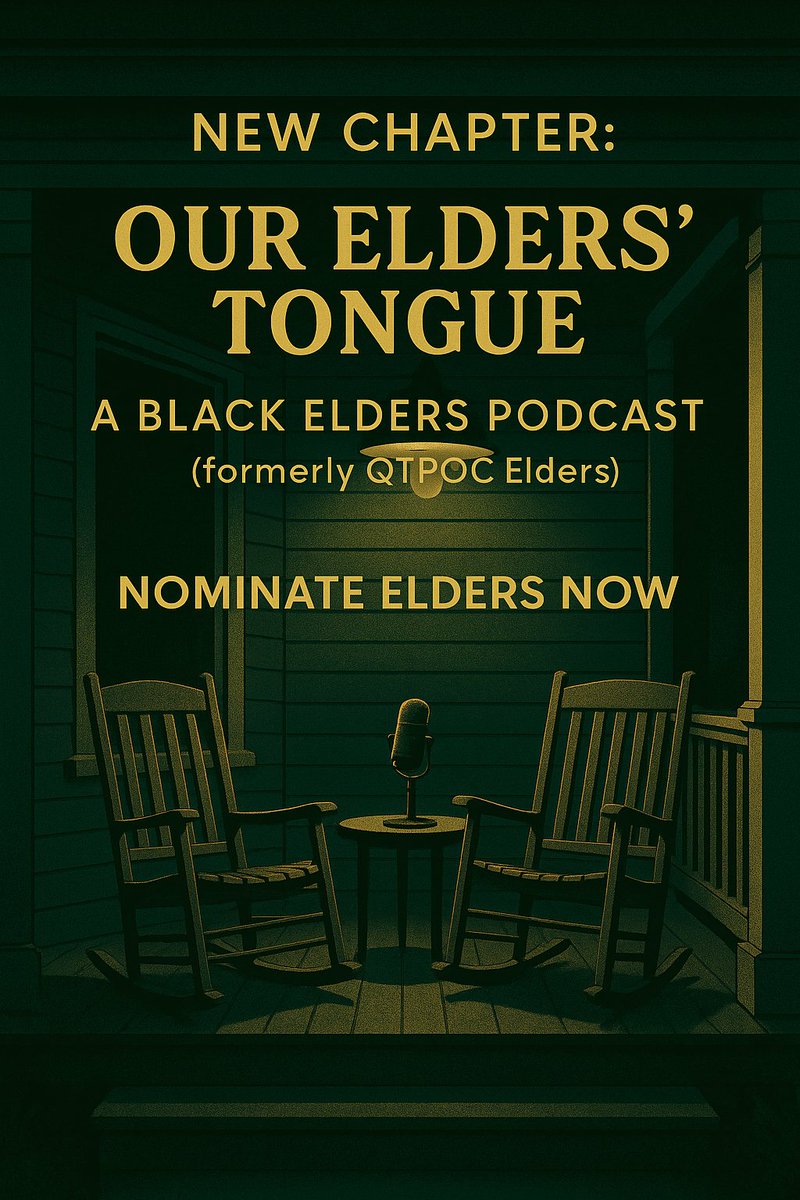 BattleMPA's tweet image. After 10 yrs of QTPOC Elders, we’re launching a Black elders podcast. Help us nominate elders for S1. 🔗 [forms.gle/dDLDvcZyTBpzqM…] #BlackElders #OralHistory mailchi.mp/f7100e666f97/o…