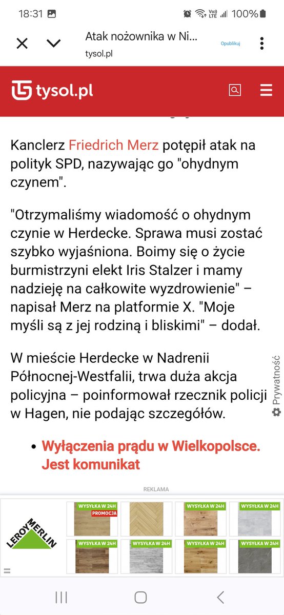 LadyInB43912586's tweet image. Nowo wybrana burm.🇩🇪miasta Herdecke w Zagłębia Ruhry,
Iris Stalzer,została dziś znaleziona w swoim mieszkaniu z ranami kłutymi.

Jej stan jest krytyczny-podała agencja #dpa 

Jak przewidujący był ostatni felieton Sz.Wodza @Tash_Witk, pt."Tombakowy kanclerz Niemiec"

Polecam!🤞📢