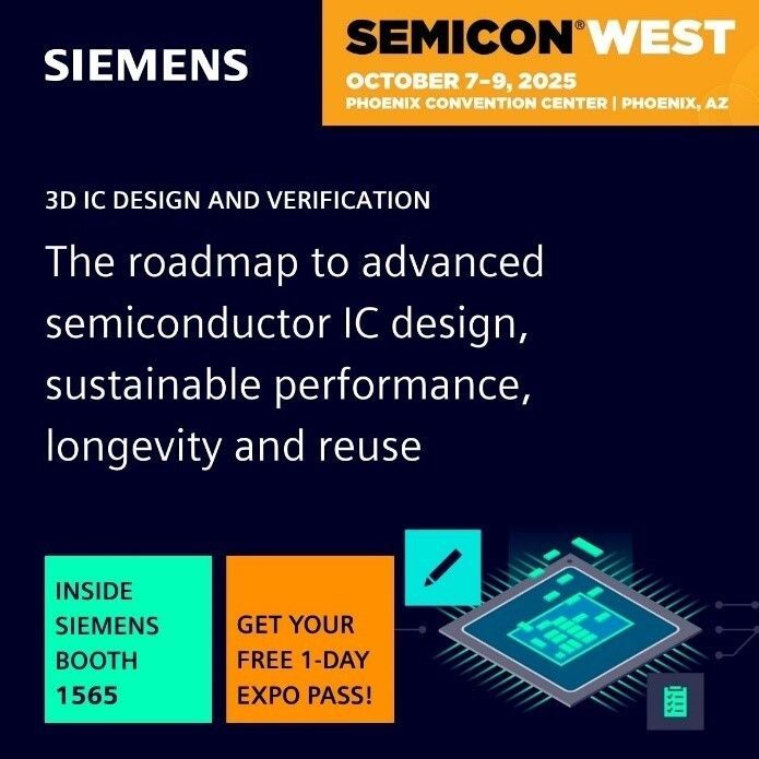 IIoT_World's tweet image. How will Moore’s Law move forward?
At #SEMICONWest, @Siemens will show how 3D ICs &amp;amp; chiplets can drive the next era of scaling.
Oct 7, 2025 | 2:10–2:30 pm MT
Location: Design Track — West Building, 100 Level, Room 101C 
#sponsored #sie_di @siemenssoftware