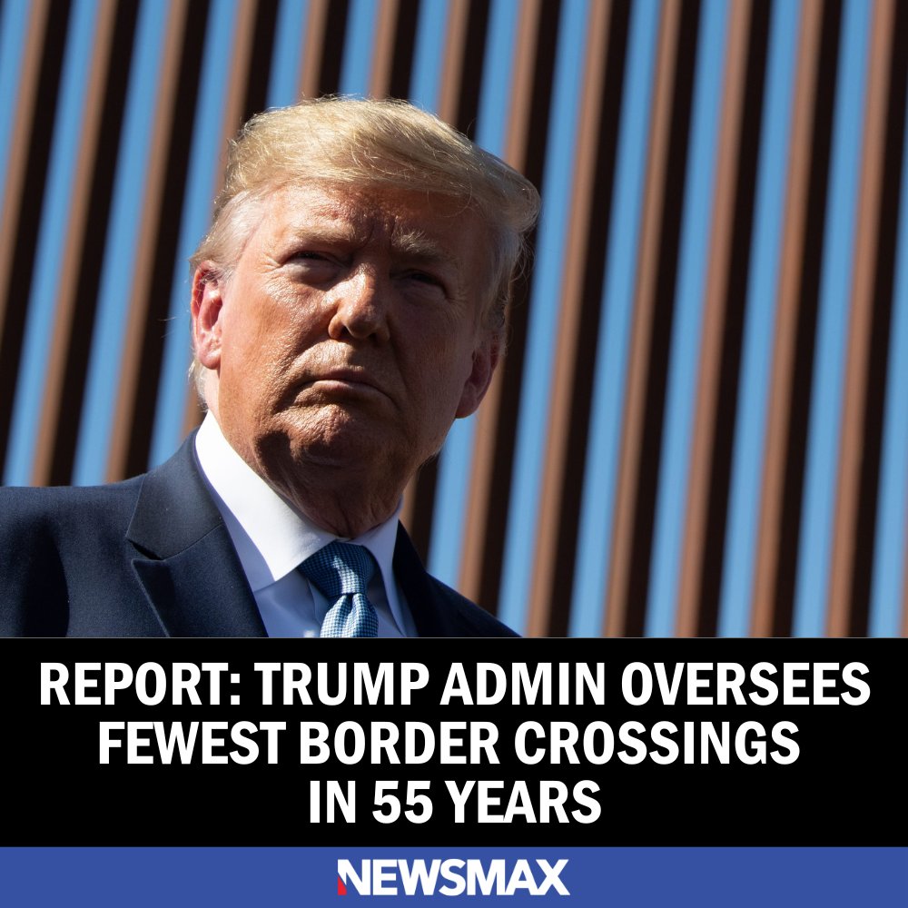 NEWSMAX's tweet image. The Trump administration has accounted for the lowest annual amount of illegal border crossings in 55 years, it was reported.

U.S. Border Patrol agents recorded nearly 238,000 apprehensions of migrants illegally crossing the U.S.-Mexico border during fiscal year 2025, according…