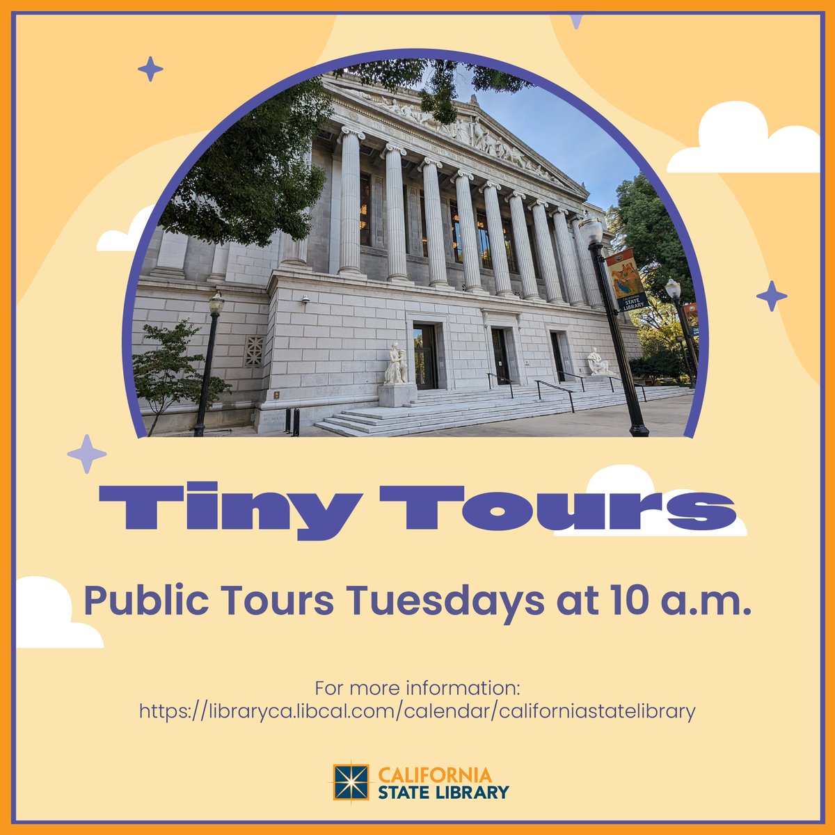 CAStateLibrary's tweet image. It was great to see our six visitors today and show them the State Library. What are YOU waiting for? Next tour is Oct. 14 at 10am! libraryca.libcal.com/calendar/calif…