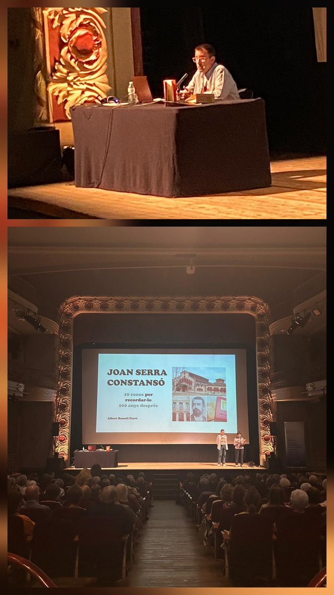 JephDeJespus's tweet photo. Que per molts anys continuem recordant la figura de Joan Serra i Constansó! 🥂 Ahir conferència en el marc de l'AUGA i inauguració de l'exposició a l'@AteneuIgualadi. https://t.co/O3Og2f8nVP