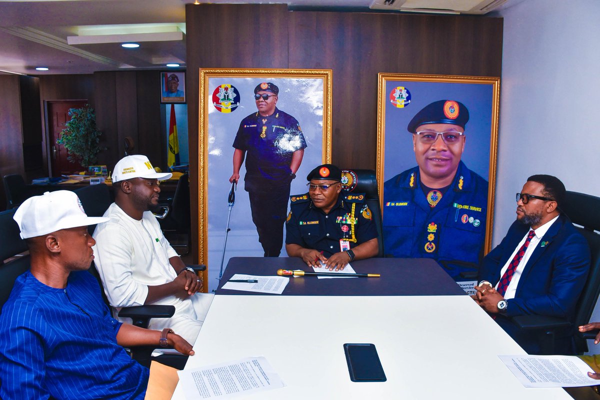Fedfireng's tweet photo. PICTURE NEWS

The Controller General, Federal Fire Service, Olumode Samuel Adeyemi, FCNA, ACTI, today received the leadership of the National Youth Congress on a courtesy visit at the Service Headquarters, Abuja.

The President of the Congress, Engr. Jethro Annum, commended the CGF’s inspiring leadership journey, describing his rise through the ranks as a motivation to Nigerian youths. He pledged the Congress’s continued partnership and advocacy towards the repeal and re-enactment of the Federal Fire Service Act.

In his response, the CGF appreciated the visit and reaffirmed the Service’s readiness to collaborate with youth-focused bodies in promoting leadership development, public safety, and national reform.

Signed,
DCF P.O. Abraham, LLB, BL, ANIPR
National PRO / Head, Corporate Services
Federal Fire Service, National Headquarters
07/10/2025
