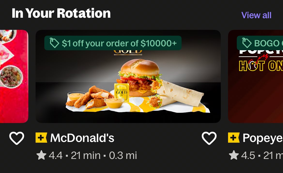 Umm <a href="/Grubhub/">Grubhub</a> who tf is spending 10k at McDonalds