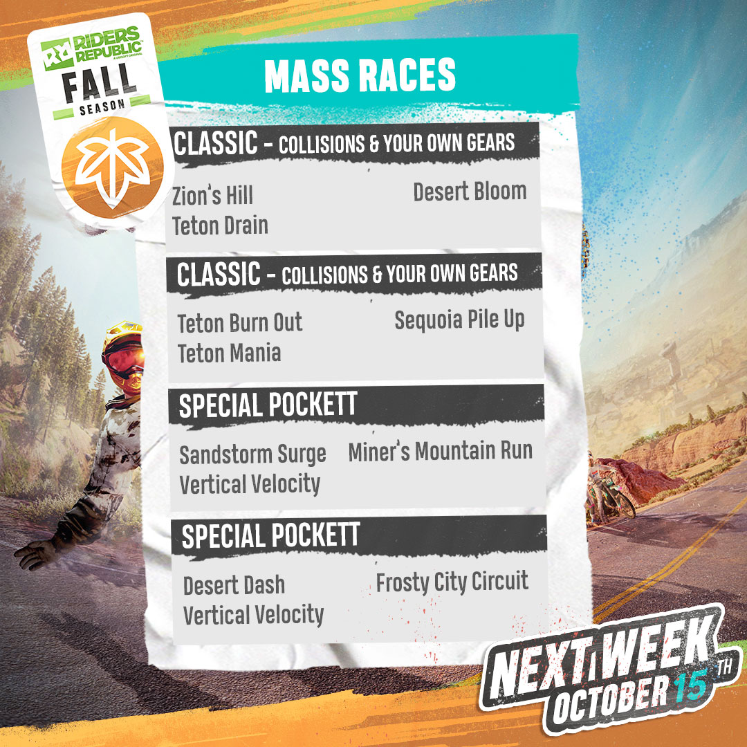 The Mass Race XL and Dirt Bike are here to kick-start season 16! 🔥

Jump in, ride hard and tell us what you think of the Mass Race XL! 🗒️