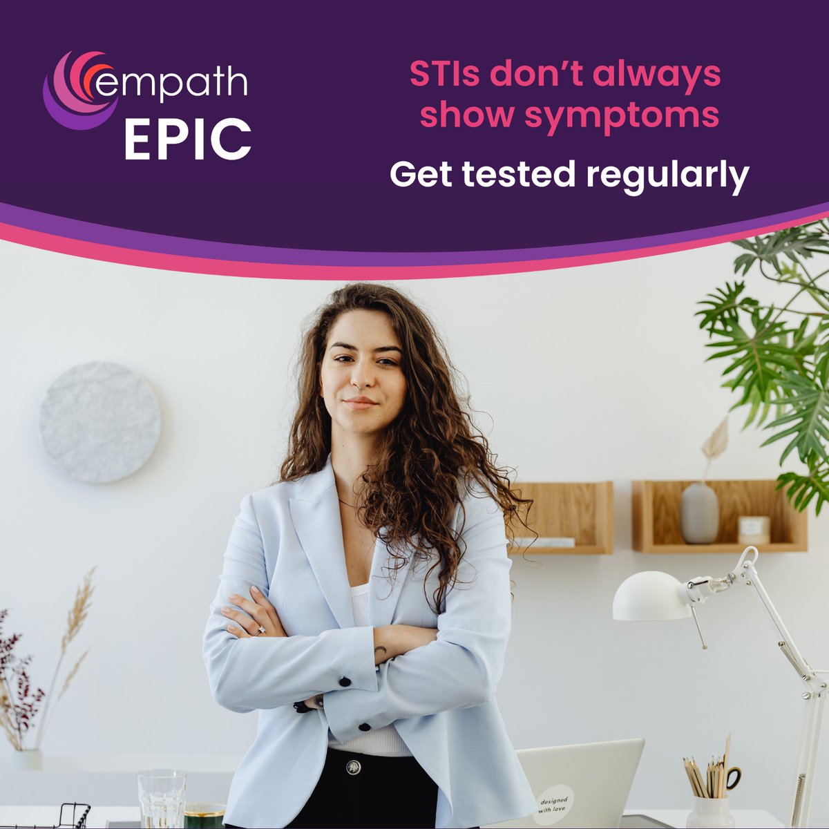 Did you know that the most common STI symptom is no symptoms at all? 

Educate yourself on how to protect you and your partners by visiting MyEPIC.org