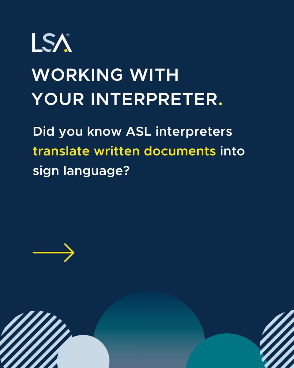 LSAWeb's tweet image. Frozen text translation bridges the gap between written English and American Sign Language, providing the Deaf and Hard of Hearing direct access to formal documents such as policies, instructions, and legal forms ✅.

#LSA #WorkingWithInterpreters