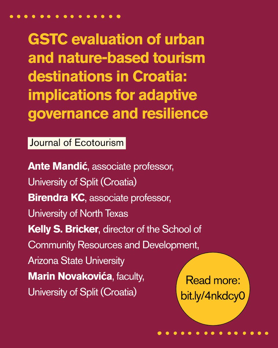 ASUCommunities's tweet image. This fall, #CRD faculty published groundbreaking research in leading academic journals. As the new academic year begins, we celebrate their scholarly contributions that advance knowledge and strengthen our #CommunityForGood.

Read more: linktr.ee/ASUCommunities