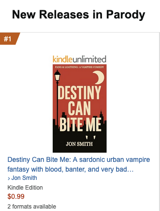 jonsmith_author's tweet photo. 🩸 Fangs out, world! ‘Destiny Can Bite Me’ just sunk its teeth into the #1 bestseller spot for Parody on Amazon🍷

Vincent Lupo wants a drink.
The prophecy wants him dead.
Who wins? Spoiler: It’s probably the wine.

#Bestseller #DestinyCanBiteMe #AmazonParody #UrbanFantasy https://t.co/KaWOCJWijt