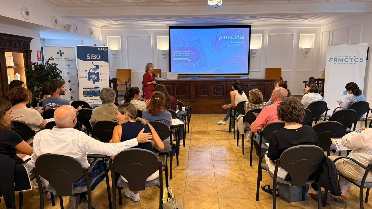 Farmacèutics Illes Balears -COFIB- (@cofbalears) on Twitter photo Avui, al COFIB, ha tingut lloc la formació “SIBO: un abordatge integral des de la farmàcia comunitària”, a càrrec de Teresa Bonnin farmacèutica i nutricionista, amb la col·laboració del laboratori N-Pro. Avui, al COFIB, ha tingut lloc la formació “SIBO: un abordatge integral des de la farmàcia comunitària”, a càrrec de Teresa Bonnin farmacèutica i nutricionista, amb la col·laboració del laboratori N-Pro.