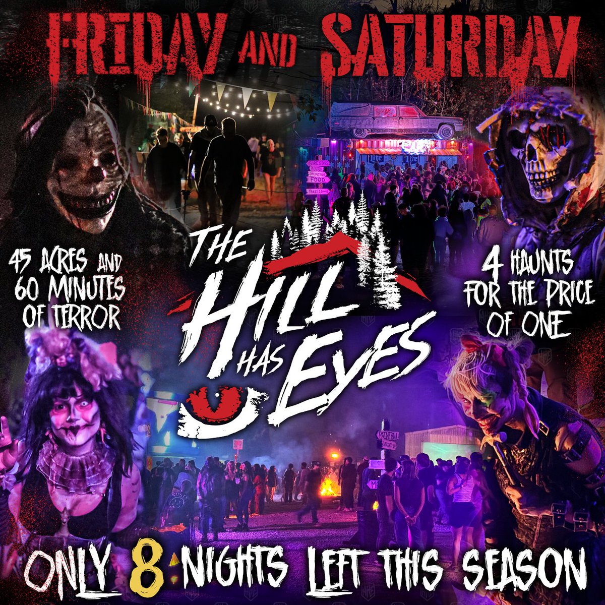 MKEHHE's tweet photo. Weekend 2 was wild — the screams, the crowds, the perfect fall nights. But it’s not over yet.
Weekend 3 is coming fast, Only 8 nights remain to face 45 acres of darkness,
📷 Tickets are moving fast — We do sell out - don’t wait until it’s too late.
https://t.co/OK5ZradZ26 https://t.co/MCCbdNIppL