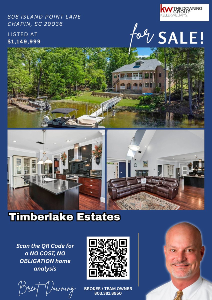 lakewoodbrent's tweet image. 🌊 Lakefront Living in Timberlake Estates!
808 Island Point Ln, Chapin SC 29036
🏡 Gorgeous lake views | Chef’s kitchen | Spacious open floor plan
💲1,149,999
📞 Brent Downing | 803.381.8950
#LakeMurray #ChapinSC #LuxuryRealEstate