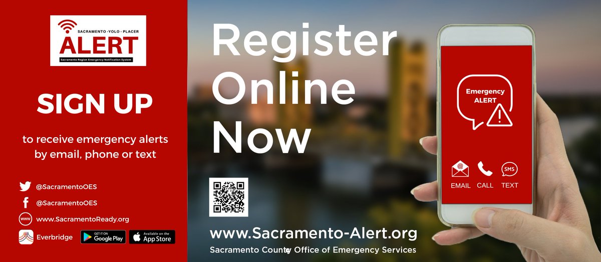 SacramentoOES's tweet image. 🚨 THIS IS A TEST 🚨
Sacramento County is testing our Regional Mass Notification System today. In a real emergency, alerts may come by phone, text, email—or all three.
Update or sign up at Smart911.com or visit SacramentoReady.org.
#Preparedness #TestAlert