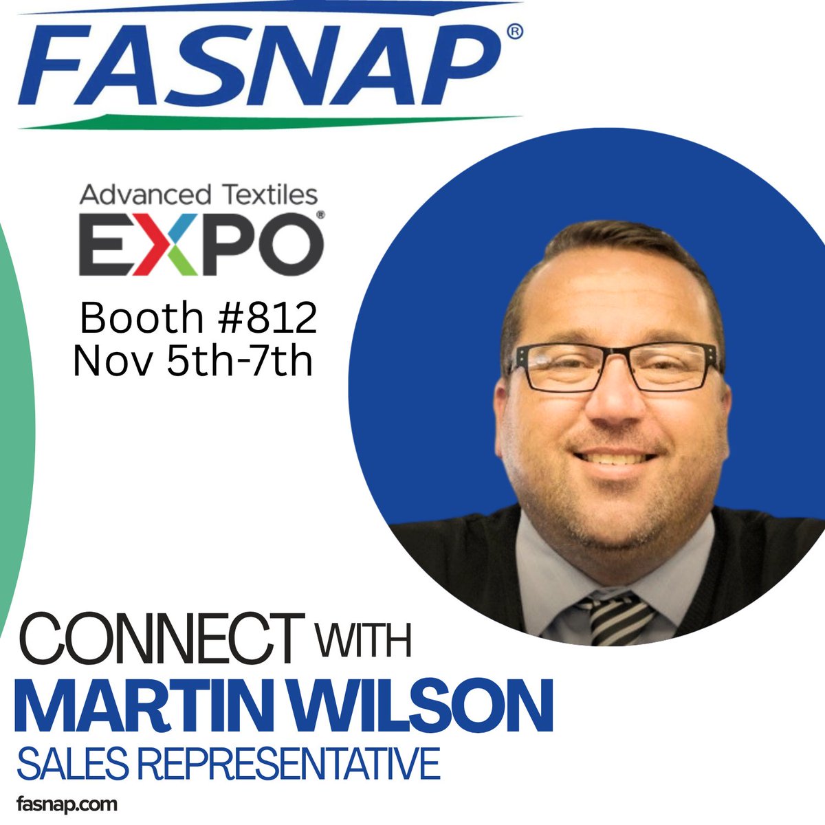Your fastener expert Martin Wilson will be at the <a href="/ATA_Textiles/">Advanced Textiles Association</a> Expo in Indy. Nov. 4-7, 2025!
Register now! - advancedtextilesexpo.com/register/
#Fasnap #ATAExpo #fasteners #upholstery