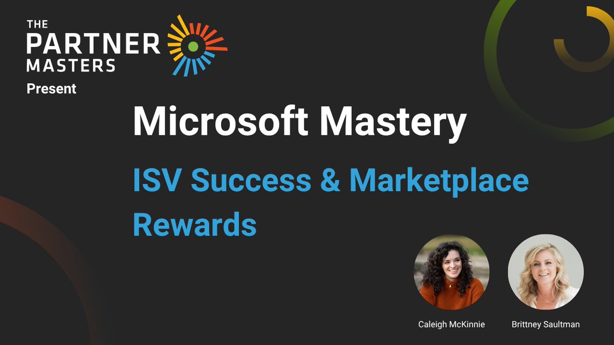 ThePrtnrMasters's tweet image. Building B2B apps, AI solutions, or pro services?

Join Caleigh McKinnie &amp;amp; Brittney Saultman for a quick dive into Microsoft’s ISV Success program — your path to technical guidance, incentives &amp;amp; Marketplace growth.

Don’t miss it: tpm.ms/masteryallinvi…

#ISVSuccess #BuildWithAI