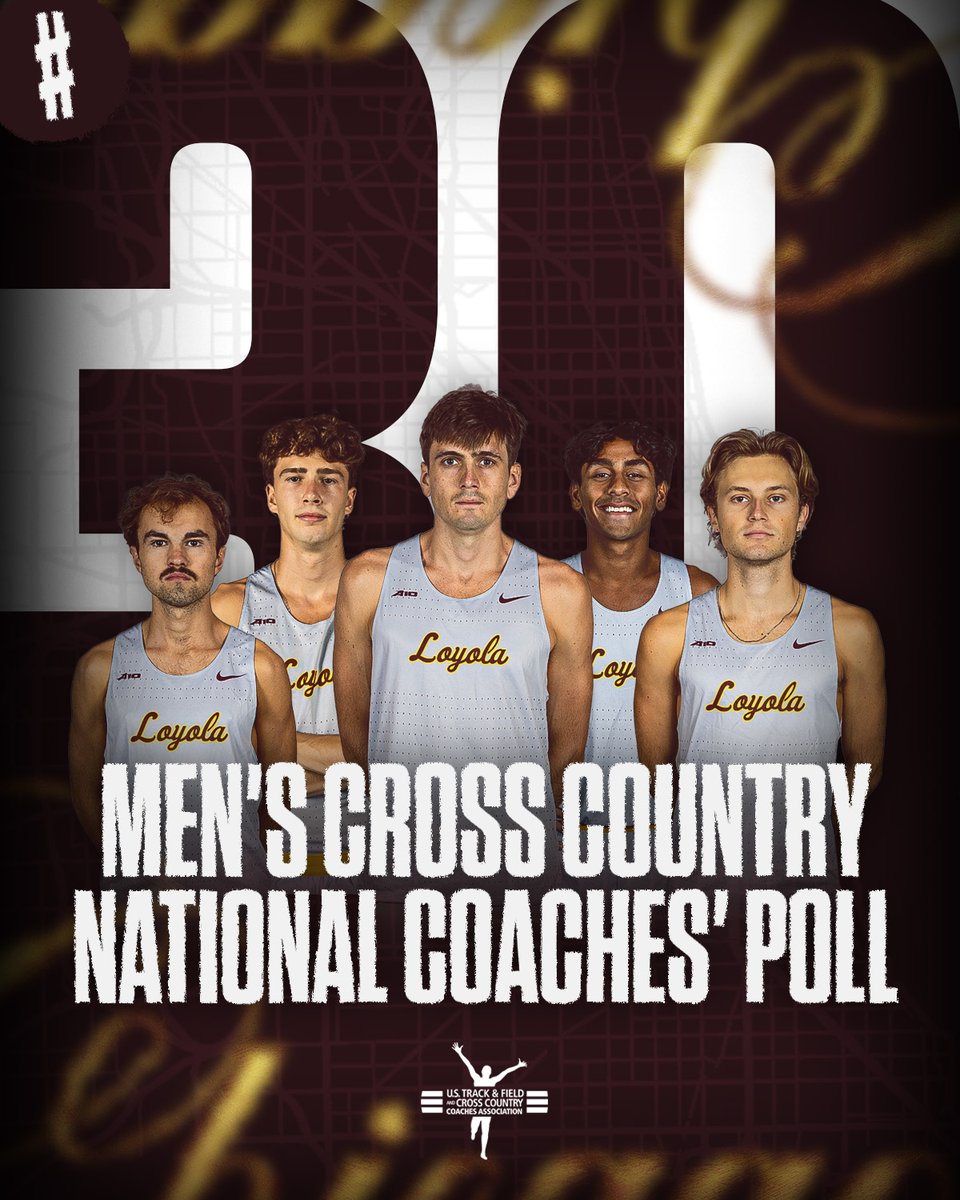 RamblersTFXC's tweet photo. HISTORY MADE.

Loyola men’s XC cracks the @USTFCCCA Top 30 for the first time ever!

📰: https://t.co/E4yDwgSotN https://t.co/0YdLGnROvb