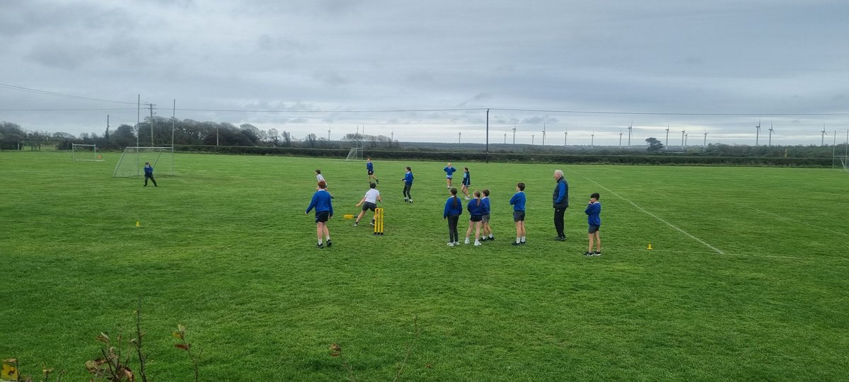 Thank you to Herbie and Peter from the Cricket club for paying us a visit and teaching 5th class the game. They really enjoyed it.