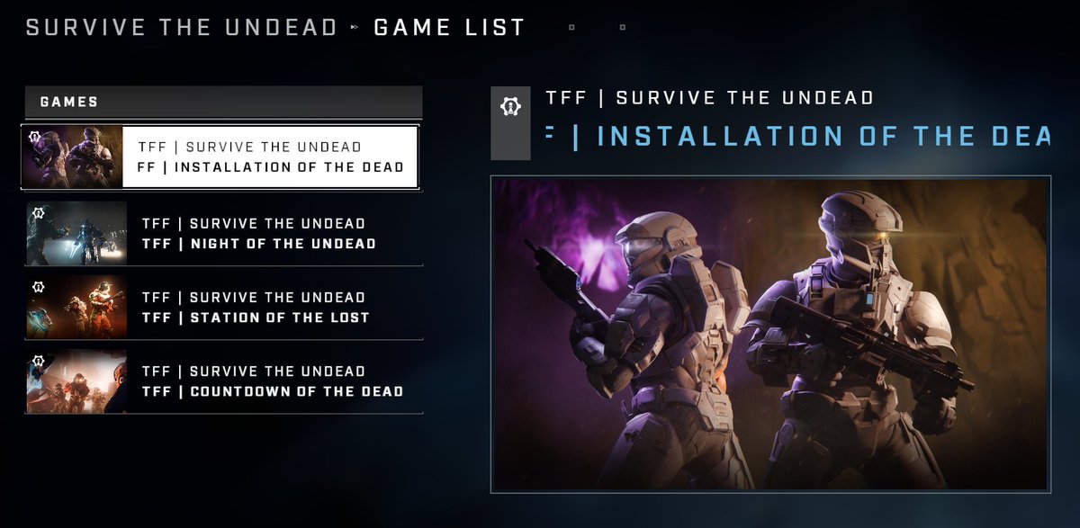 Survive The Undead Has Returned To Matchmaking

It is now available in Halo Infinite Matchmaking, head to multiplayer and you will see the featured playlist.

Thank you to all of our players that supported this project, and thank you to Halo Studios for continuing to do so.