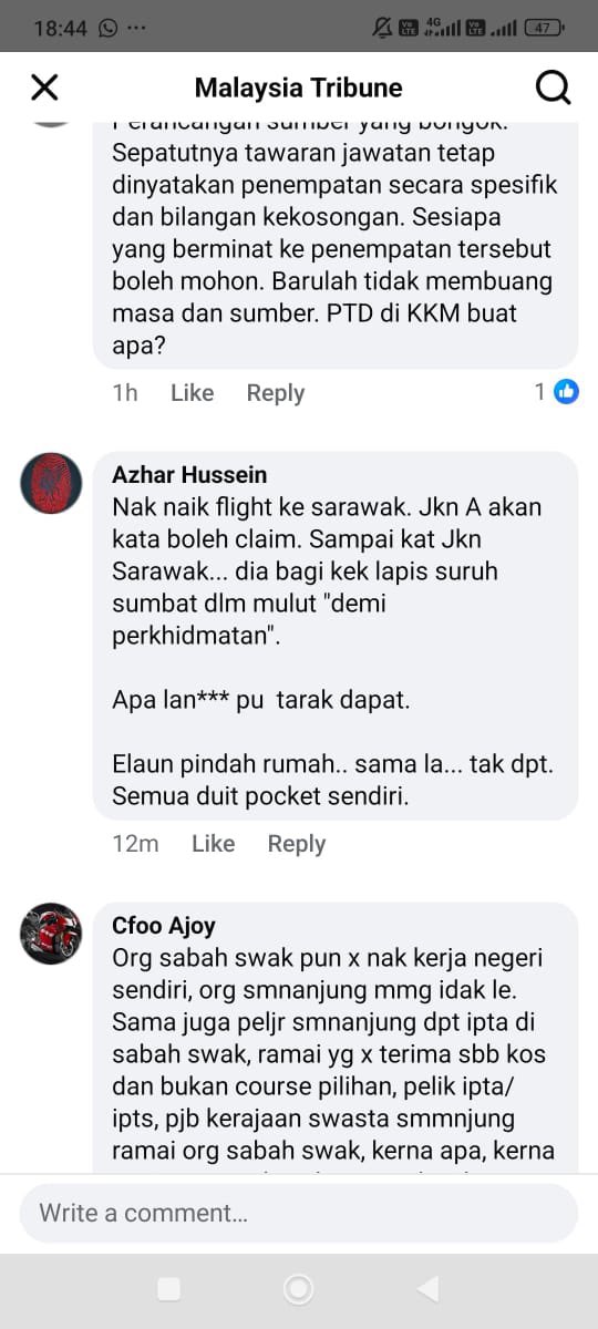 LadyUntit's tweet photo. @af_umar Betul betul turun lapangan ke? betul enforce ke pekeliling pasal claim pindah.. byk warga kkm tgh marah skrg ni https://t.co/0vZreBGBdz